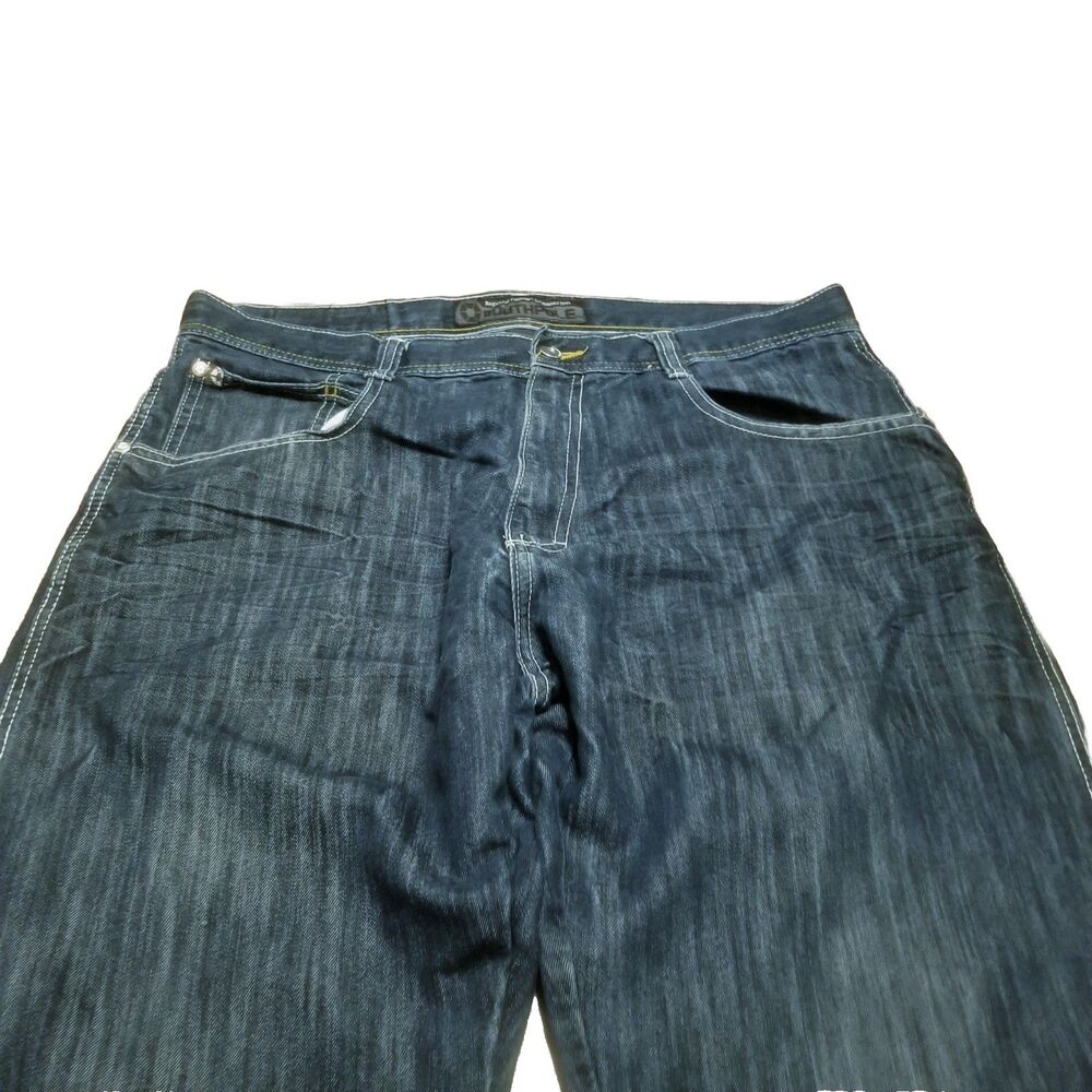 Southpole Jeans Men's Size 38x34 Dark Wash Baggy Y2K Hip Hop 90's Skater (37x33) - Picture 2 of 6